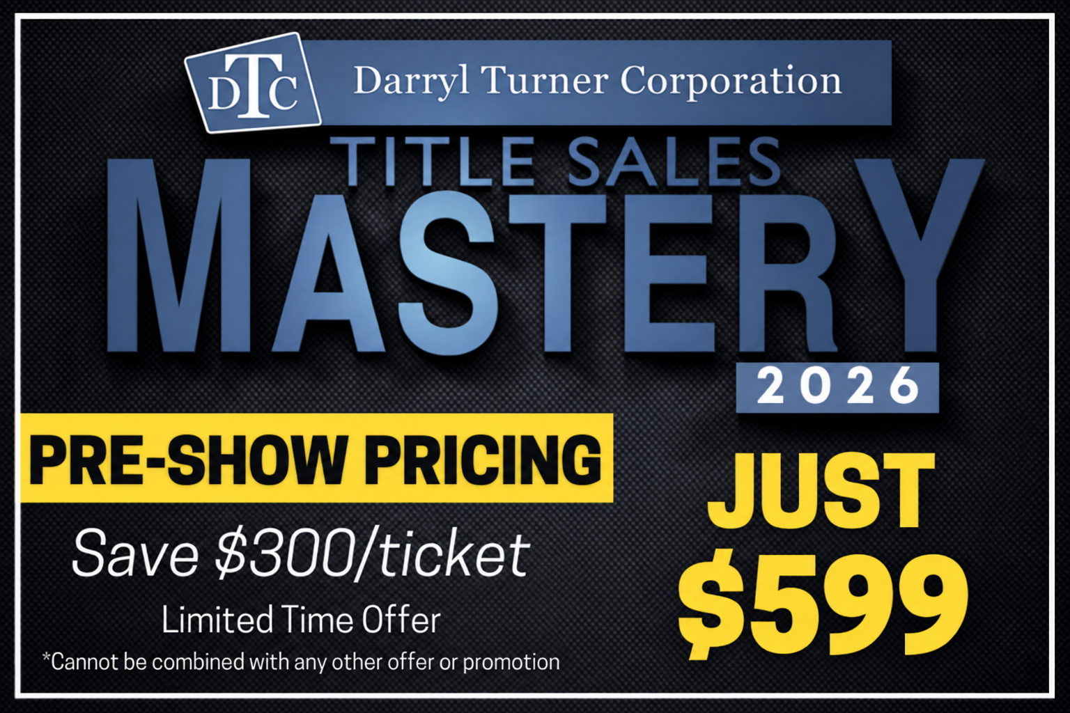 Pre-Show PRICING (TSM)